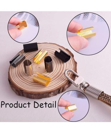 Adjustable Leather Rope Clip Crimping Cord Clamp 20mm 120pcs - Black | DIY Leather Cord Making - Buy Online on SooperMarket.com