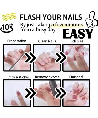 NAILDOKI Nail Stickers - 12 Sheets x 16 Pieces Full Wraps, Self-Adhesive Gel Nail Art Decals for Women & Girls - Buy Online on SooperMarket.com