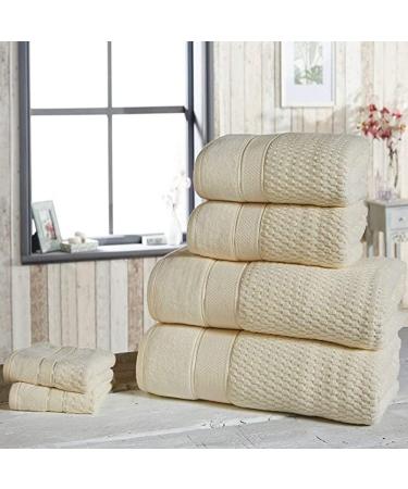 Rapport Home Rapport Luxury Royal Velvet 6 Piece Bathroom Set Cream Cream 6 pieces
