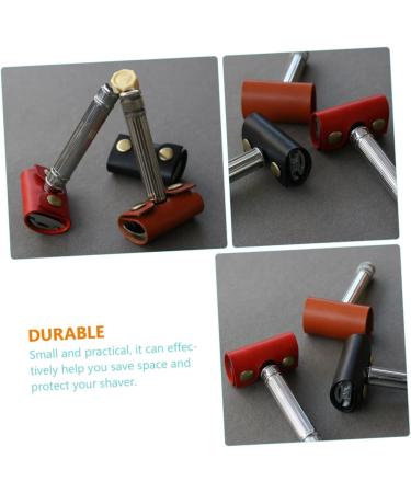 MusiSaly Men's Razor Set - 2 Pieces with Leather Case | Premium Shaving Experience Portable & Stylish 8.5x4.5cm - Buy Online on SooperMarket.com