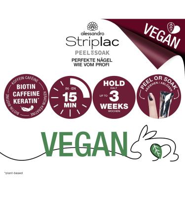 Alessandro Striplac Peel or Soak Vegan Top Coat Ros - Quick Dry LED Nail Polish for Perfect Nails in 15 Minutes 8ml - Buy Online on SooperMarket.com