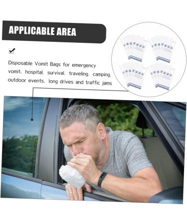 PLAFOPE Outdoor Garbage Bags 50pcs - Disposable Aviation Vomiting Paper Bags for Cars - Puke Bags for Travel - Pack of 50 - Buy Online on SooperMarket.com