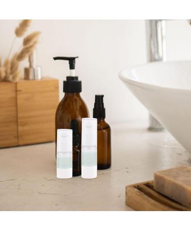 Lurrose 3PCS 15/30/50ml Airless Pump Bottles Press Pump Cosmetics Container Essence Cleanser Emulsion Storage Dispenser for Travel White - Buy Online on SooperMarket.com