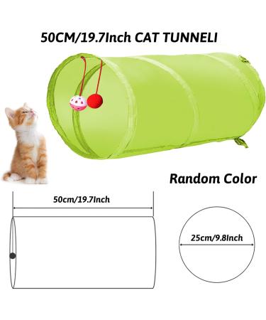 QUOZUO 31 pcs Cat Toys Variety Pack for Kitty 2 Way Tunnel Cat Feather Teaser Cat mouse Toy Cat Crinkle Balls Cat Balls with Bell Catnip Toys for Indoor Cats Kittens Toys - Buy Online on SooperMarket.com