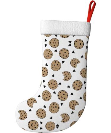 YYHHAOFA Cookies Food Chocolate Chip Biscuits Prints Christmas Decorative Stockings : Soft Light and Tactile Suitable for Christmas Holiday Party - Buy Online on SooperMarket.com
