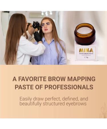MinaiBrow Eyebrow Conditioning Cleanser 100ml + White Brow Paste 5g | Hydrating, Moisturizing, Brow Mapping & Shaping - Buy Online on SooperMarket.com
