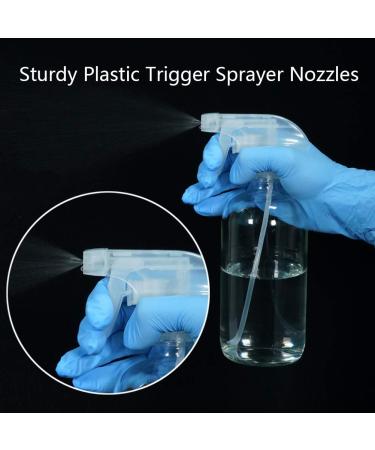 16oz Glass Spray Bottles - Refillable Boston Round Container for Essential Oils, Cleaning Products - White (2 Pack) - Buy Online on SooperMarket.com