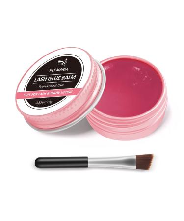 PERMANIA Lash lift Adhesive Lash Lift Glue Balm Strong Eyelash Glue for Lash Perm and Eyebrow Lamination Strawberry Taste Fast Drying Lashes Stick Easily Not Suitable for False Lashes-10g 10g-strawberry