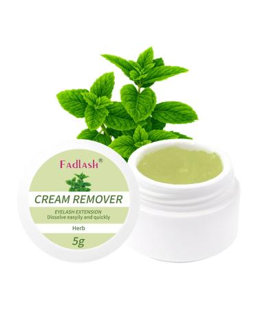 Lash Glue Remover Cream Professional Lash Extension Remover Mild Eyelash Glue Remover for Lash Extensions Fast Dissolution- Original 5g (Herb)