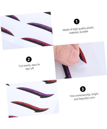 Healvian 12 Pairs Glitter Eyeliner Eyelid Strips Instant Pink Glitter Sticker - Buy Online on SooperMarket.com