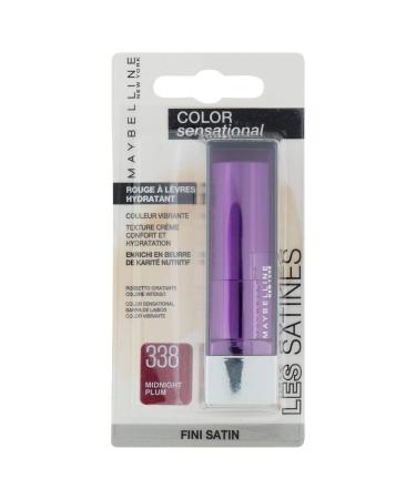 Maybelline New York Make-Up Lipstick Color Sensational Lipstick Midnight Plum/Dark Violet with a nourishing effect 1 x 5 g midnight plum (1 Pack)