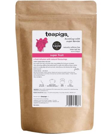 teapigs Super Fruit Loose Tea Made With Whole Fruit (1 Pack of 200g) 1216 & Teapigs Mao Feng Green Tea Tea Made With Whole Leaves (1 Pack of 200g Loose) + Mao Feng Green Tea 200 g (Pack of 1) - Buy Online on SooperMarket.com