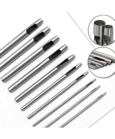 10 Pcs Leather Hole Punch Cutter Set for Crafting - 0.5mm-3.5mm Round Hollow Tools for Watch Bands, Belts, Canvas, Rubber - Ideal for Leatherworking - Buy Online on SooperMarket.com