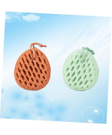 Buy 2pcs Wash Sponge Bath Loofah Scrubber - Exfoliating Tools for Bath & Shower | Ideal for All Skin Types - Buy Online on SooperMarket.com
