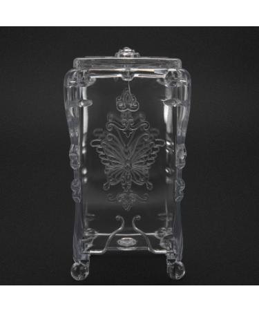 Cosmetic Makeup Cotton Pads Organizer & Nail Art Storage Box | Transparent Cotton Wipe Holder - Buy Online on SooperMarket.com