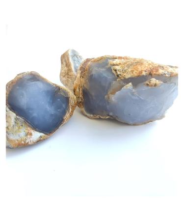 Crystal Rough Natural Crystal Rough Natural Blue Agate Stone Turkey Blue Chalcedony Rough Stone Blue Stone Jewelry Processing Raw Materials Home Decoration (Color : Army Green Size : Random)