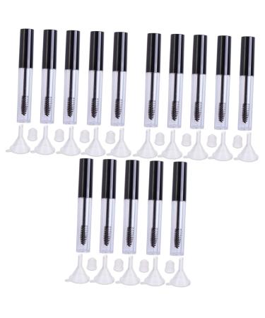 FOYTOKI 15 Pcs Empty Tube Empty Mascara Tube Empty Eyelashes Tube Empty Mascara Bottle Funnel Black