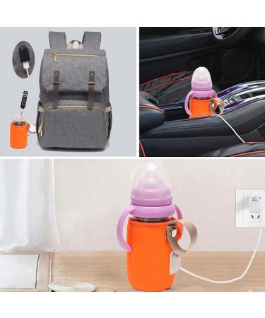 Jiakalamo USB Baby Bottle Warmer - Portable Car Travel Milk Heater for Night Feeding and Outings - Orange - Buy Online on SooperMarket.com
