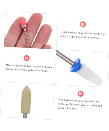 HAPINARY 1 Set Nail Polisher Manicure File Bits Drill Bit for Metal Acrylic Nails Drill Bit Electronics Kit Gel Nails Kit Nail Drill Carbide Drill Bits Nail Flakes Tungsten Steel - Buy Online on SooperMarket.com