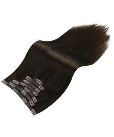 Buy Moresoo Clip-In Extensions | Real Brown Remy Hair | 120g Double Drawn 50cm #2 - Buy Online on SooperMarket.com