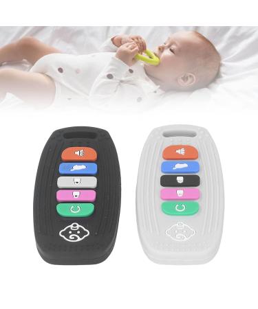 Soothing Silicone Teething Toys - 2Pcs Hanging Remote Control Shape Chew Toys 10x5cm - Buy Online on SooperMarket.com