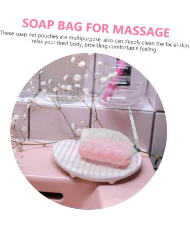 PLAFOPE 8pcs Soap Mesh Bag Soap Scrubber Pouch Drawstring Soap Pouch Foam Mesh Bag for Shower Bath Fabric 14x10cm Dark Grey - Buy Online on SooperMarket.com