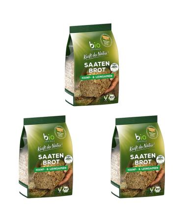 Biocentral baking mix seed bread hemp & linseed |500 g organic |Fast & easy to prepare |Filler -rich protein source |Without flour & without yeast (pack of 3) 500 g (3 pack) hemp and flax seeds