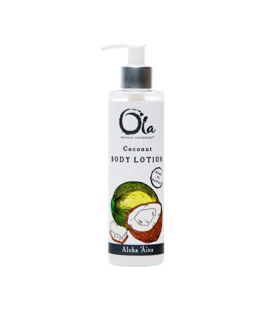 OLA TROPICAL APOTHECARY Coconut Body Lotion with Pure Tropical Oils and Plant Extracts - 8 fl oz