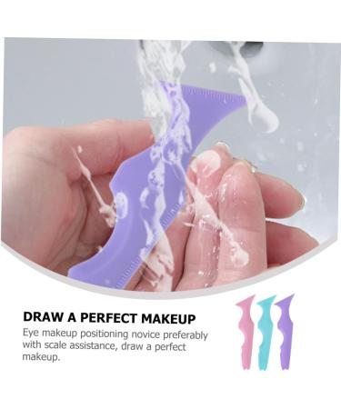 PLAFOPE Blue Eyeliner Pencil 3pcs Silicone Beauty Ruler Purple Tools Silicone Eyeliner Stencils Lipstick Wearing Cosmetic - Buy Online on SooperMarket.com