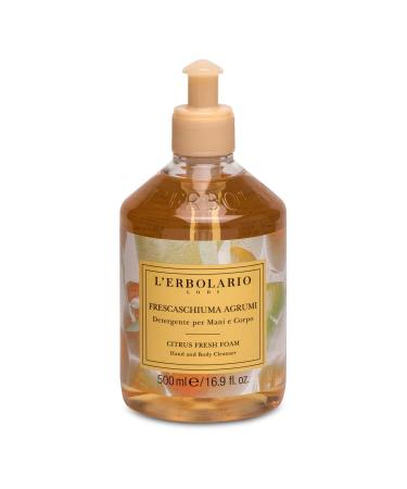 L'Erbolario Hand and Body Cleanser - Leaves Skin Soft and Clean - Scented Body Wash - Suitable for all Skin Types - Ideal for Daily Use - Silicone and Paraben Free - Citrus Fresh Foam - 16.9 oz