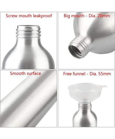 Zeoabsy 4-Pack 100ml Empty Aluminum Spray Bottles with White Atomizers | Ideal for Cosmetics Plants Cleaning & Hairdressers + Bonus Funnel - Perfect for Home & Garden - Buy Online on SooperMarket.com