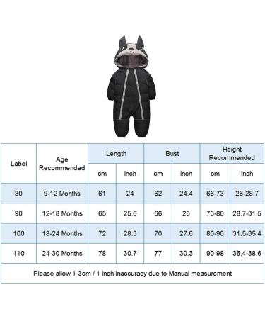 JiAmy Baby Boys' Snowsuit Romper Winter Hooded Jumpsuit | Black | 9-12 Months - Buy Online on SooperMarket.com