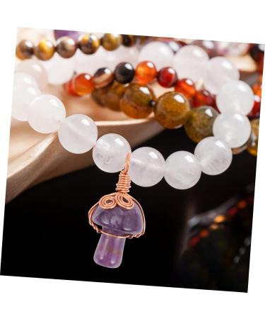 EXCEART 6 pcs Crystal Mushroom Pendant mini keychain miniature mushrooms mini crystals mushroom charms cute 3.3x1.5cmx5pcs Assorted Colorx5pcs - Buy Online on SooperMarket.com