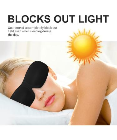 Relax Melodies Blackout Eye Mask 2 Pack - Adjustable 3D Contoured Cotton Sleeping Mask for Men and Women - Ideal for Travel - Purple & Black - Buy Online on SooperMarket.com