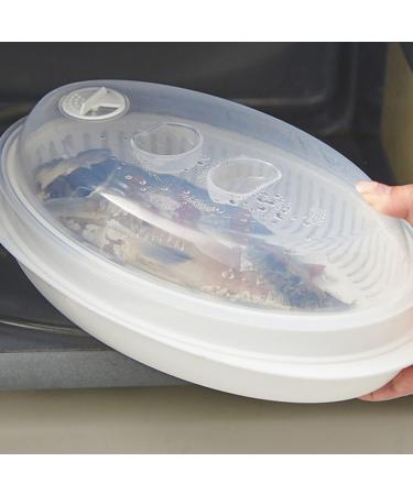Cabilock 1pc Steamer Pasta Containers Dumpling Oven Rice Multifunction White Food Grade Pp Household Products 32.7x18.6cm - Buy Online on SooperMarket.com