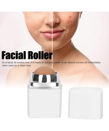 Mini Portable Facial Roller Reusable Facial Skin Care Tools for Exquisite Makeup Volcanic Stone Oil Absorbing Ball for Skincare Easy Cleaning Makeup Beauty Accessories for Female Girls(White) - Buy Online on SooperMarket.com
