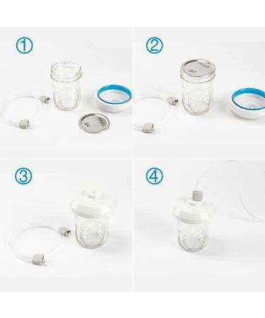 Foodsaver Vacuum Sealer Jar Sealer Kit for Wide-Mouth & Regular-Mouth Jars | Includes Sealer Hood & Accessory Hose | Compatible with Mason Jars - Set1 - Buy Online on SooperMarket.com