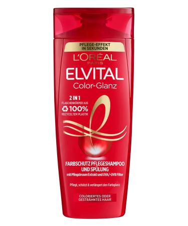 L'Or al Paris Elvital Color Protection Shampoo and Conditioner for colored or scanted hair color gloss 2in1 1 x 300 ml 300 ml (1 Pack)