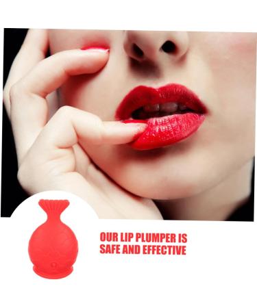FOYTOKI 2pcs Silicone Fish Lip Filler Lip Plumping Device Lip Beauty Tool Natural Lip Plumper Red - Buy Online on SooperMarket.com