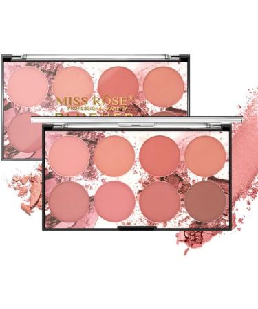 Blush Palette Makeup Blush Cream Palette Face Powder Blusher with 8 Blush 42G - Buy Online on SooperMarket.com