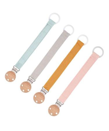 Buy TIAN-K Pacifier Chain | Natural Beech Wood & Drip-Free Cotton Linen - International Shipping Available - Buy Online on SooperMarket.com