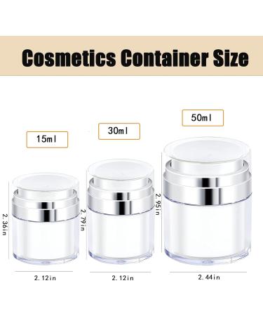 50ML Round Airless Cream Pump Containers Refillable Empty Cream Dispenser Jars Plastic Cream for Lip Balm Sample - Buy Online on SooperMarket.com