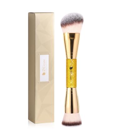 DUcare Foundation Brush Contour Makeup Brushes Double Ended Makeup Brush for Blending Liquid Powder Concealer Cream Cosmetics Blush Buffe D02