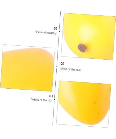 HOMSFOU 6 Pcs Fake Fruit Fruit Model Model Fruit Ornament Fruit Desk Decorations Fruit Photography Props Decor for Kitchen Simulated Fruit Creative Playthings Models Mango Toy Yellowx2pcs Mx2pcs - Buy Online on SooperMarket.com