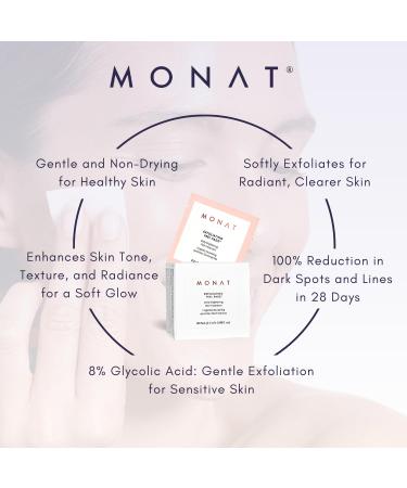 MONAT Exfoliating Peel Pads Radiant Skin Facial Exfoliation Renewal Nourishing Natural Exfoliants Gentle Daily Skincare Essential International Shipping Available - Buy Online on SooperMarket.com