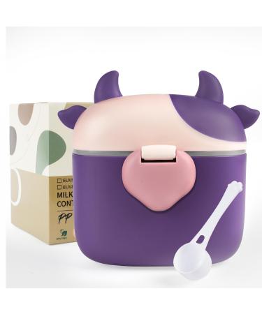 Aolso Baby Milk Powder Dispenser Pot Formula Dispenser for Baby Milk Powder Container with Sealed Cover and Spoon 230g Milk Powder (Purple)