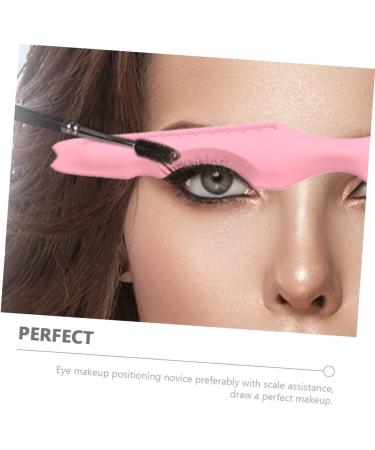 Mikinona 3pcs Silicone Beauty Ruler Eyeliner Pencil Eyeshadow Stencils Aid Makeup Guide Stencils Puzzle Bevel 15X4.15CM Pink-2 - Buy Online on SooperMarket.com