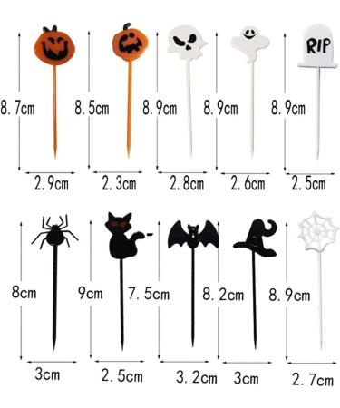 Halloween Cupcake Toppers Set of 10 Cake Decorating Toothbrush Ornaments for Home Birthday Holiday Gift Supplies Halloween Cupcake Toppers Plastic 10 Halloween - Buy Online on SooperMarket.com