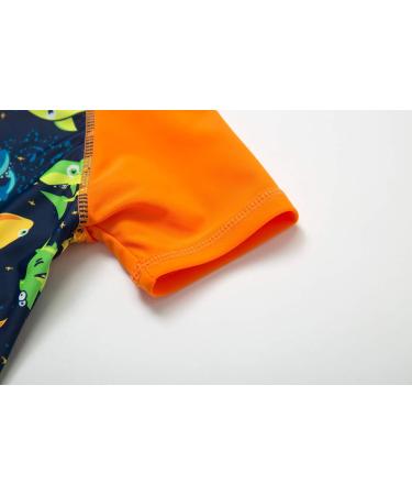 Bonverano Baby Boys Swimsuit - Short-Sleeve Zipper One Piece, UPF 50+ Sun Protection, Colorful Shark Design | 12-18 Months - Buy Online on SooperMarket.com