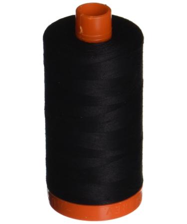 Aurifil A1050-2692 Mako Cotton Thread Solid 50WT 1422Yds Black